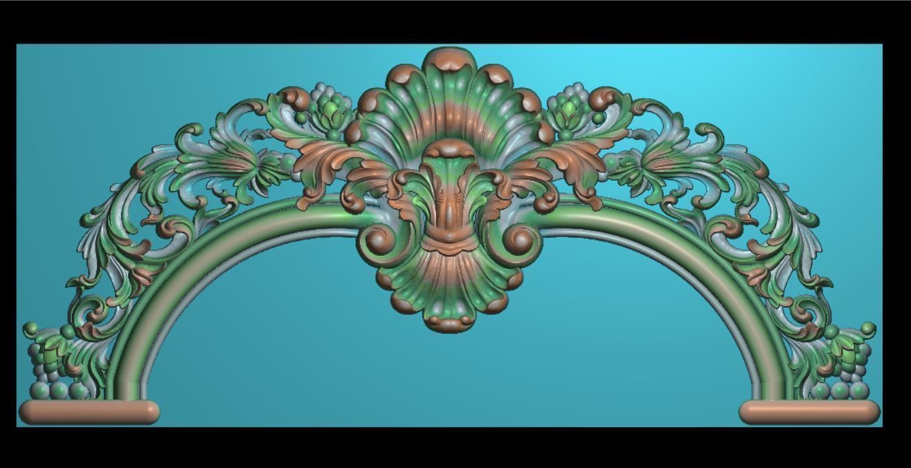 Furniture wood carving file stl for 3D print model Z888 3D print model_3