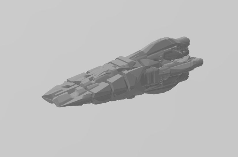 FLEET CORE - SG8B VODORS MONITOR with DECK WEAPONS 3D print model_2