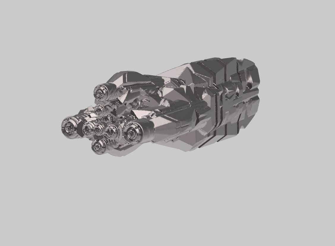 FLEET CORE - SG8B VODORS MONITOR with DECK WEAPONS 3D print model_6