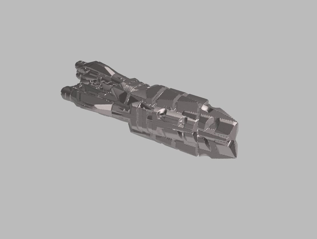 FLEET CORE - SG8B VODORS MONITOR with DECK WEAPONS 3D print model_3