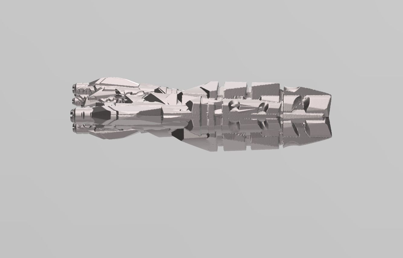 FLEET CORE - SG8B VODORS MONITOR with DECK WEAPONS 3D print model_4