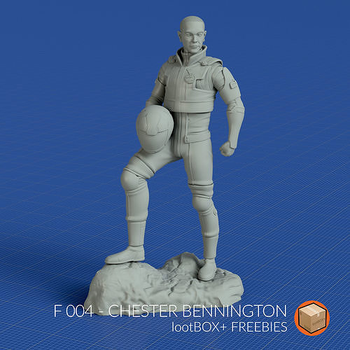 F 004 - CHESTER BENNINGTON AS BANAGHER LINKS Free 3D print model