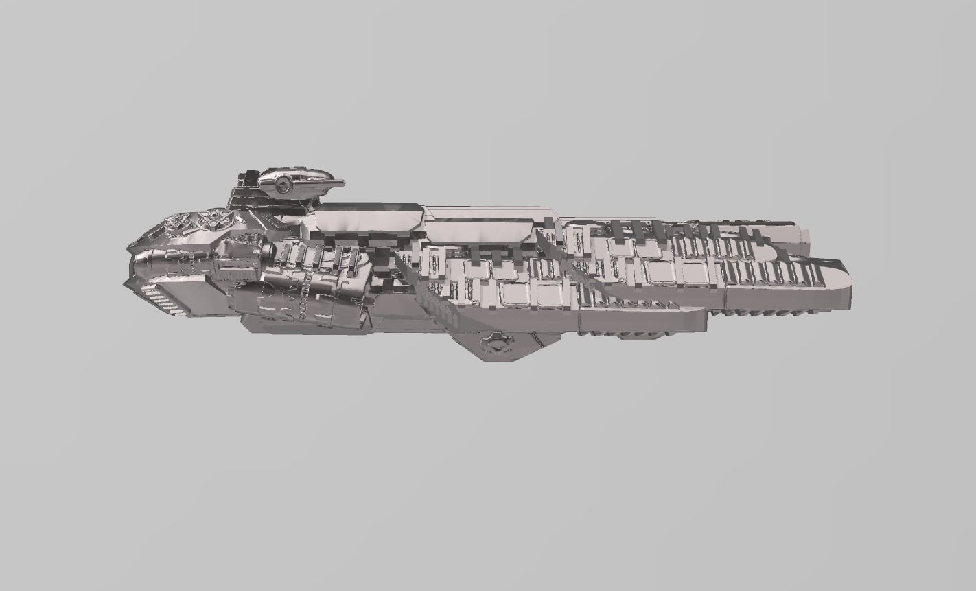 FLEET CORE - SG9 TRX-90A HEAVY CRUISER 3D print model_6