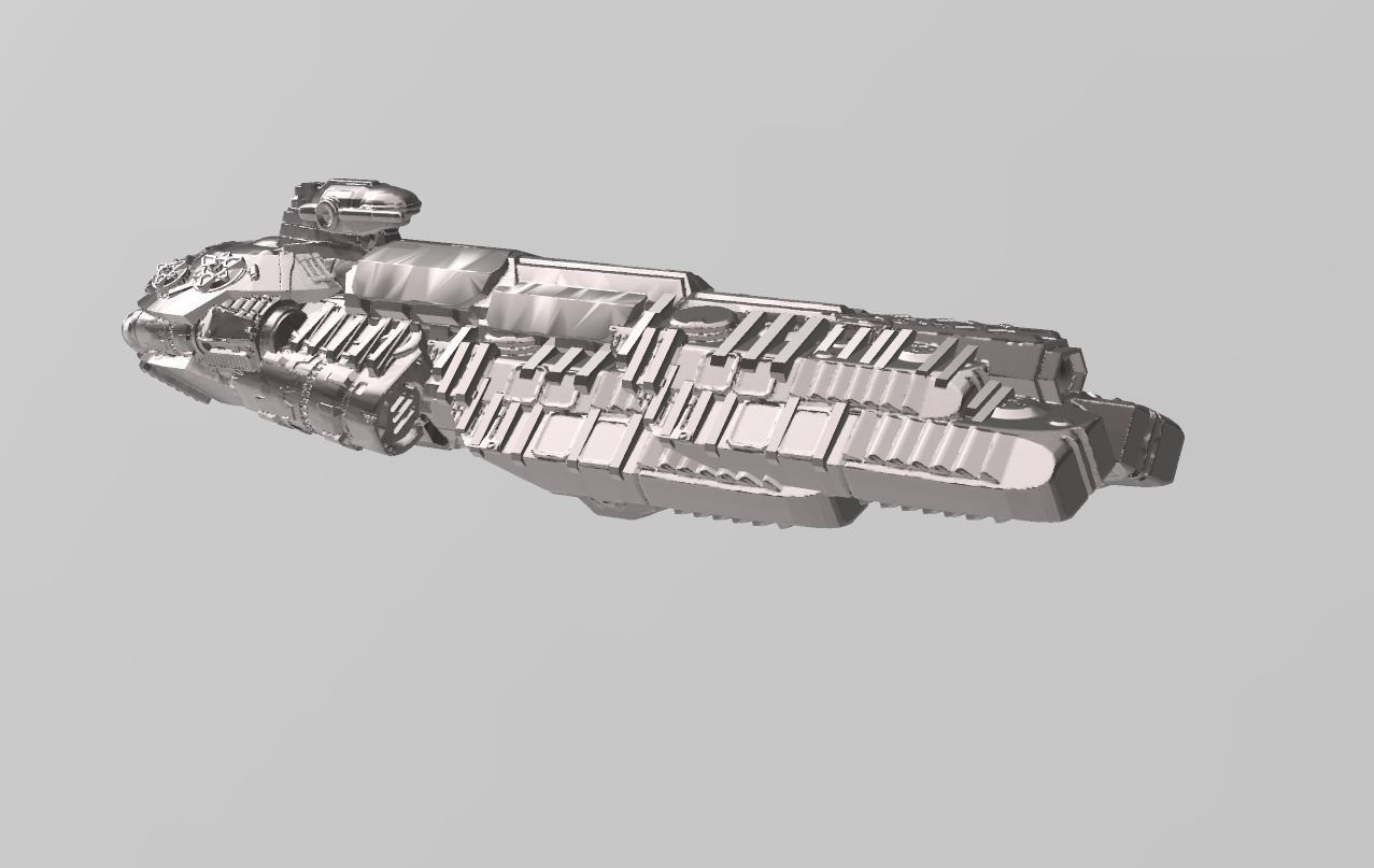 FLEET CORE - SG9 TRX-90A HEAVY CRUISER 3D print model_4