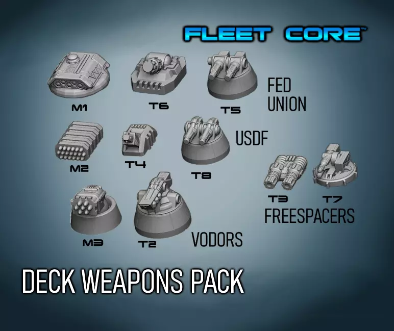 FLEET CORE - DECK WEAPONS PACK 3D print model_0