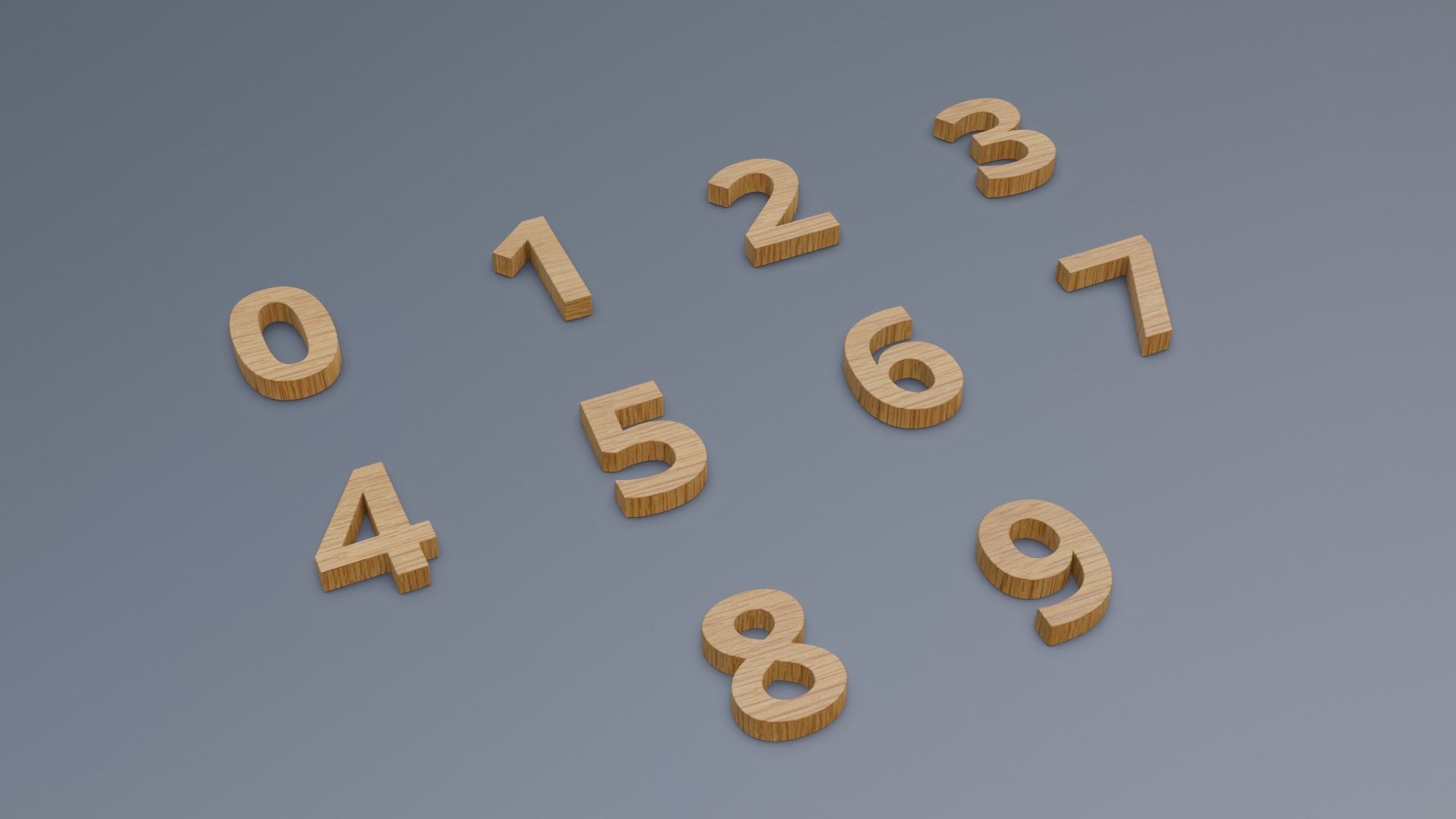 AlphaNumeric Collection 3D Low-poly 3D model_4