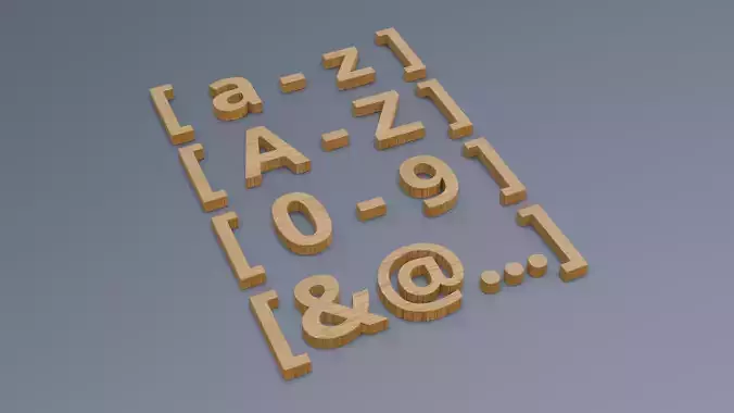 AlphaNumeric Collection 3D Low-poly 3D model