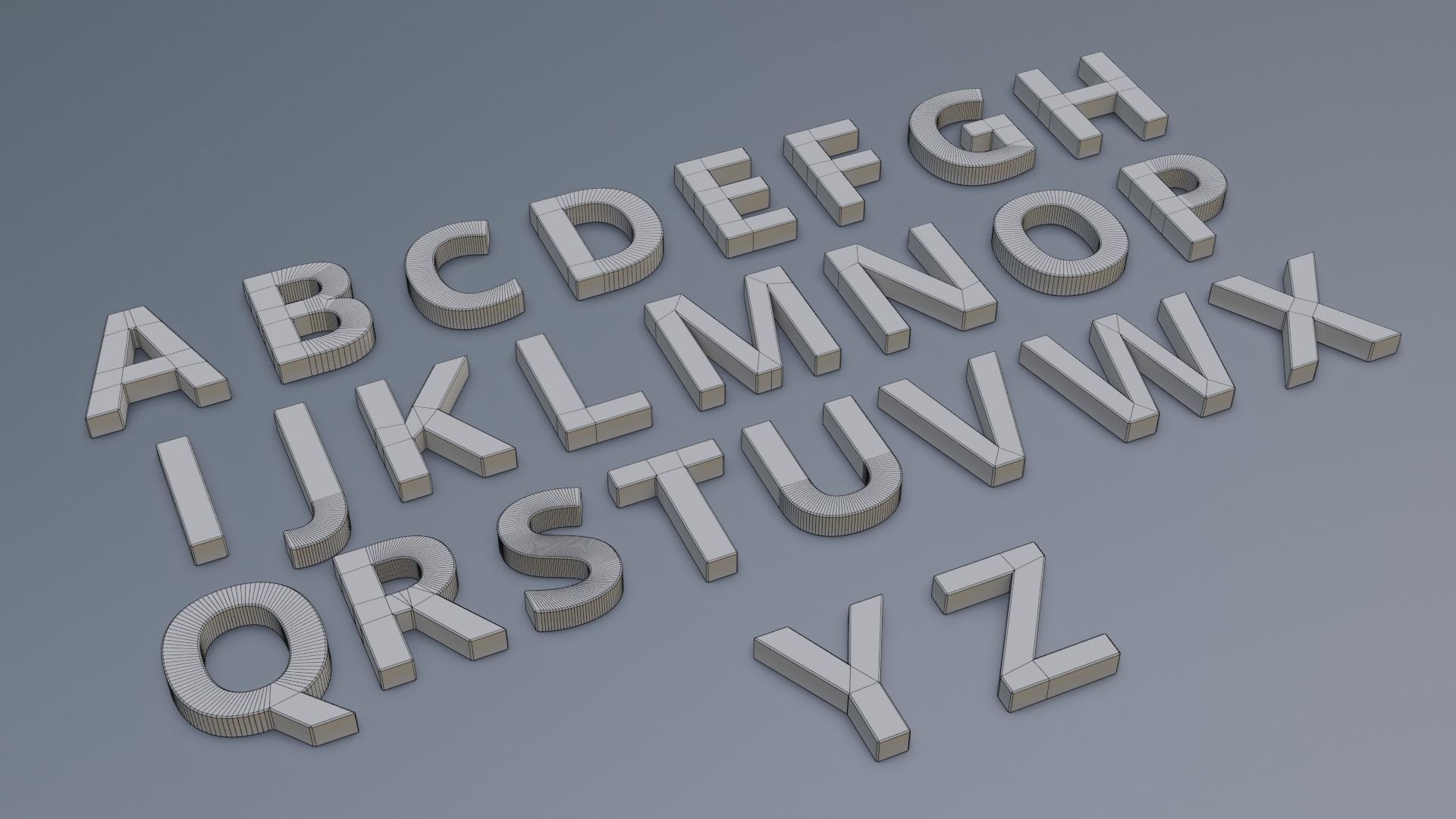 AlphaNumeric Collection 3D Low-poly 3D model_10