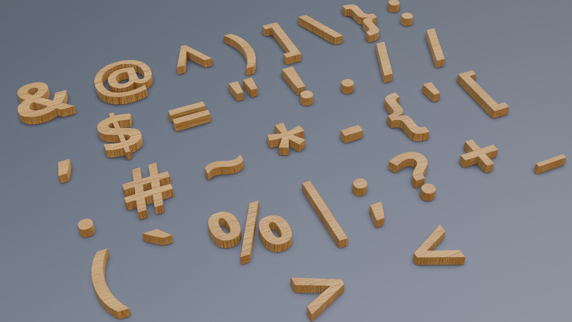 AlphaNumeric Collection 3D Low-poly 3D model_5