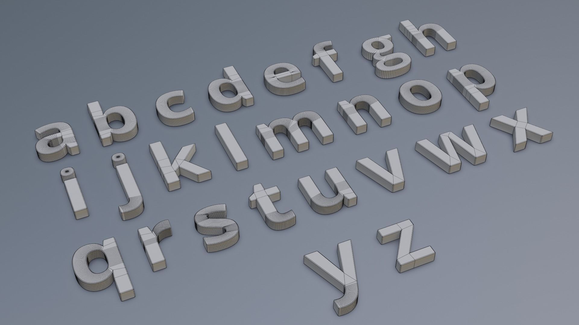 AlphaNumeric Collection 3D Low-poly 3D model_11