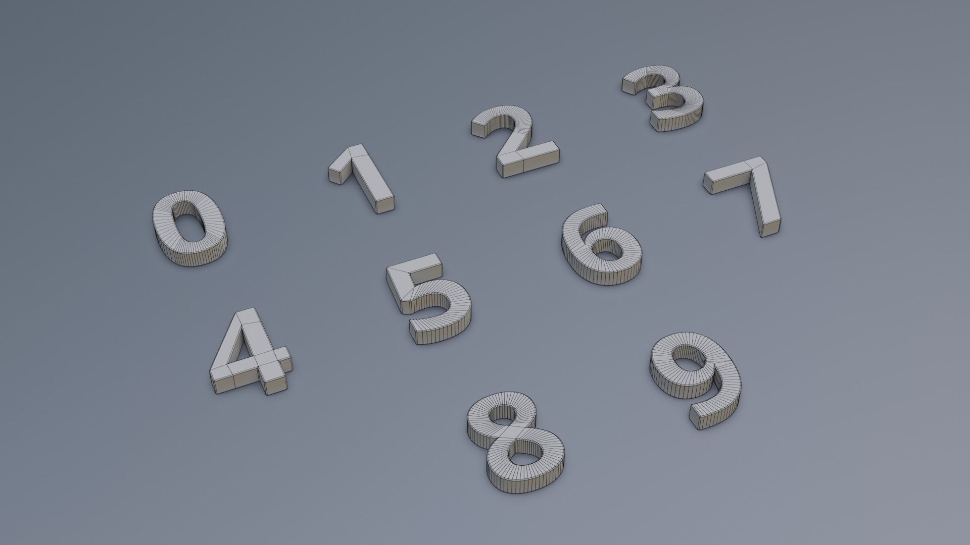 AlphaNumeric Collection 3D Low-poly 3D model_12