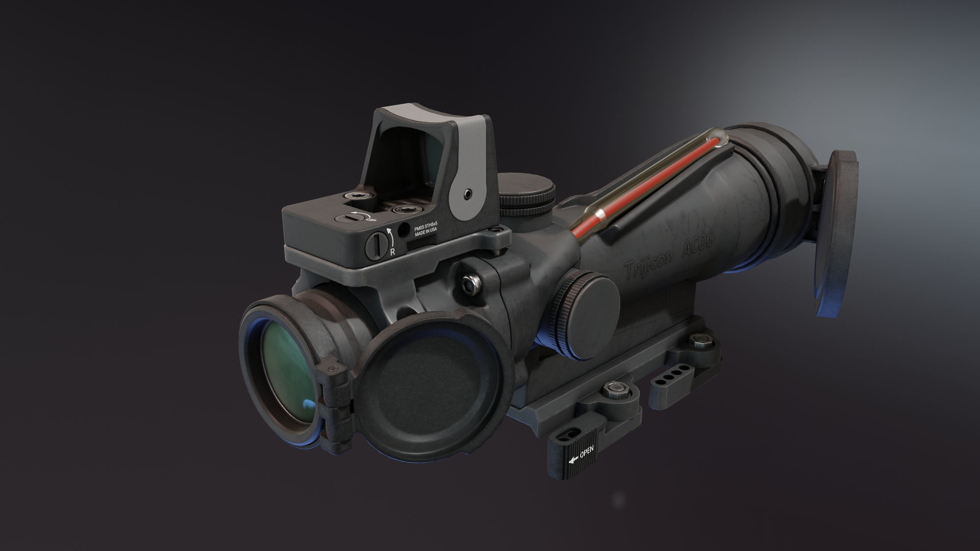 Trijicon TA11SDO Low-poly 3D model_3