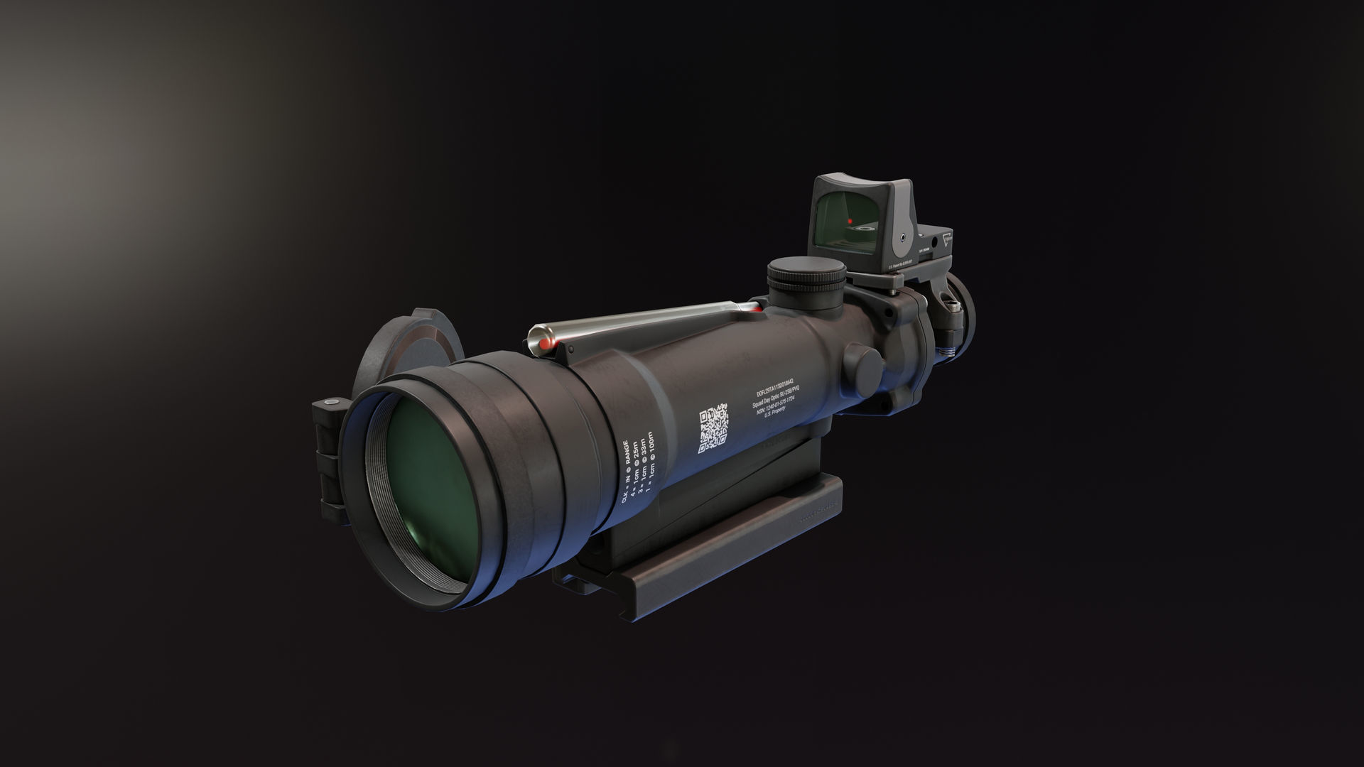 Trijicon TA11SDO Low-poly 3D model_1