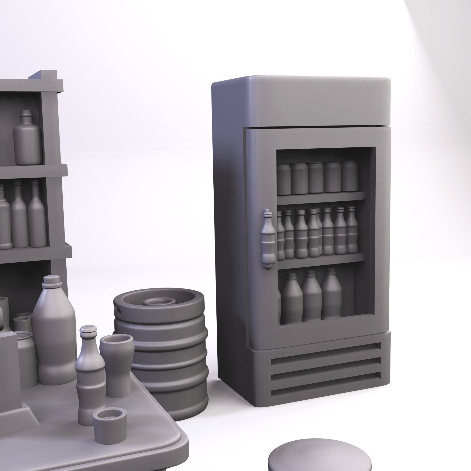 Modern city bar 3D print model_9