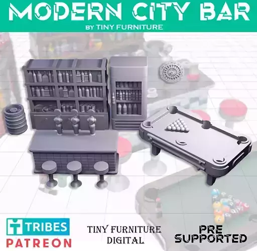 Modern city bar