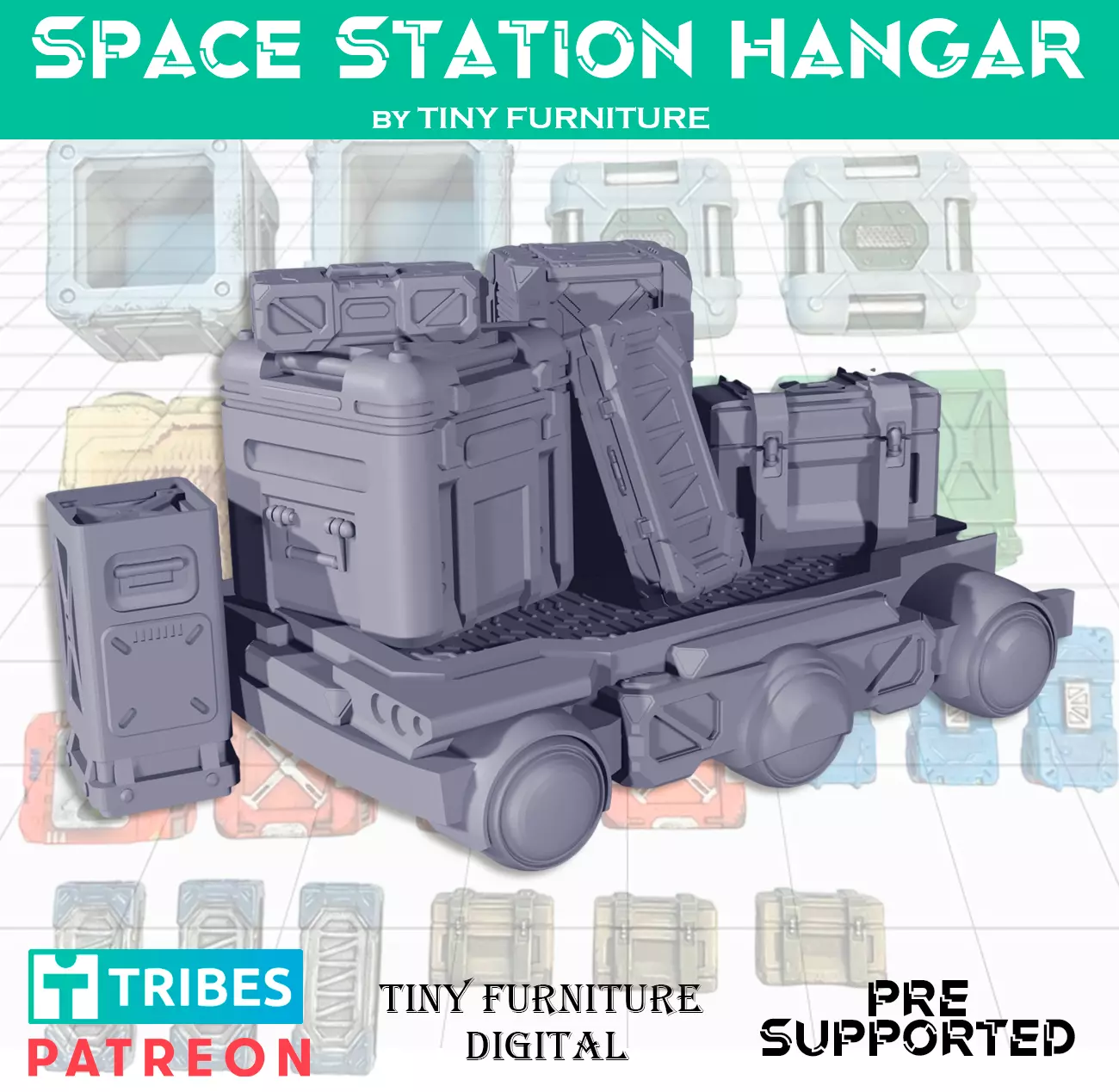 Space Station Hangar 3D print model_0