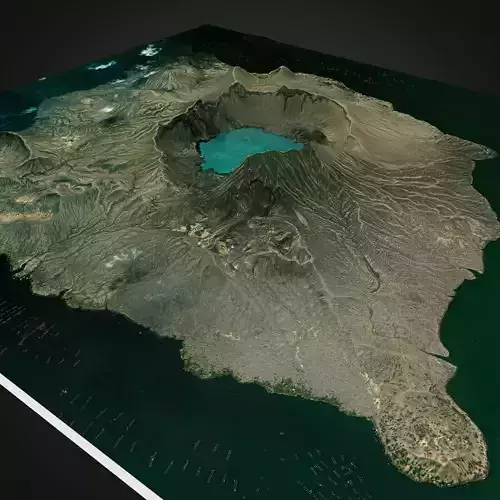 Mountain landscape Taal Volcano 3D model