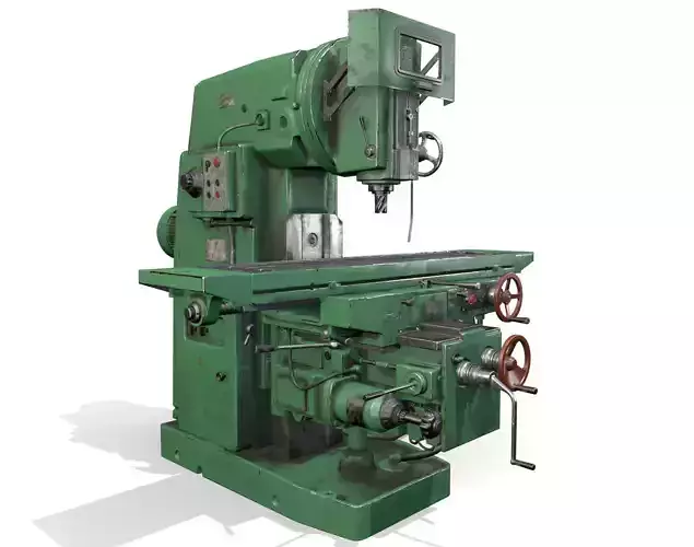 Milling machine Low-poly 3D model