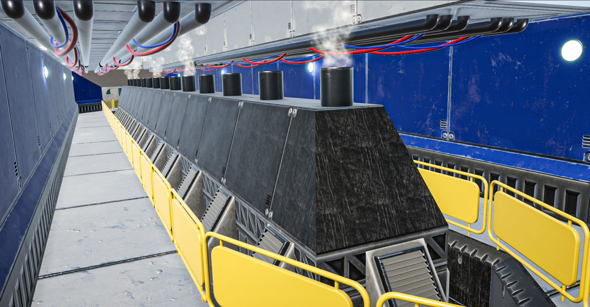 Sci-Fi Modular Halls Interior Enviroments for Unity Low-poly 3D model_3