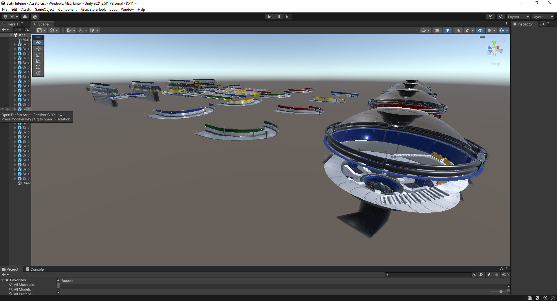 Sci-Fi Modular Halls Interior Enviroments for Unity Low-poly 3D model_7