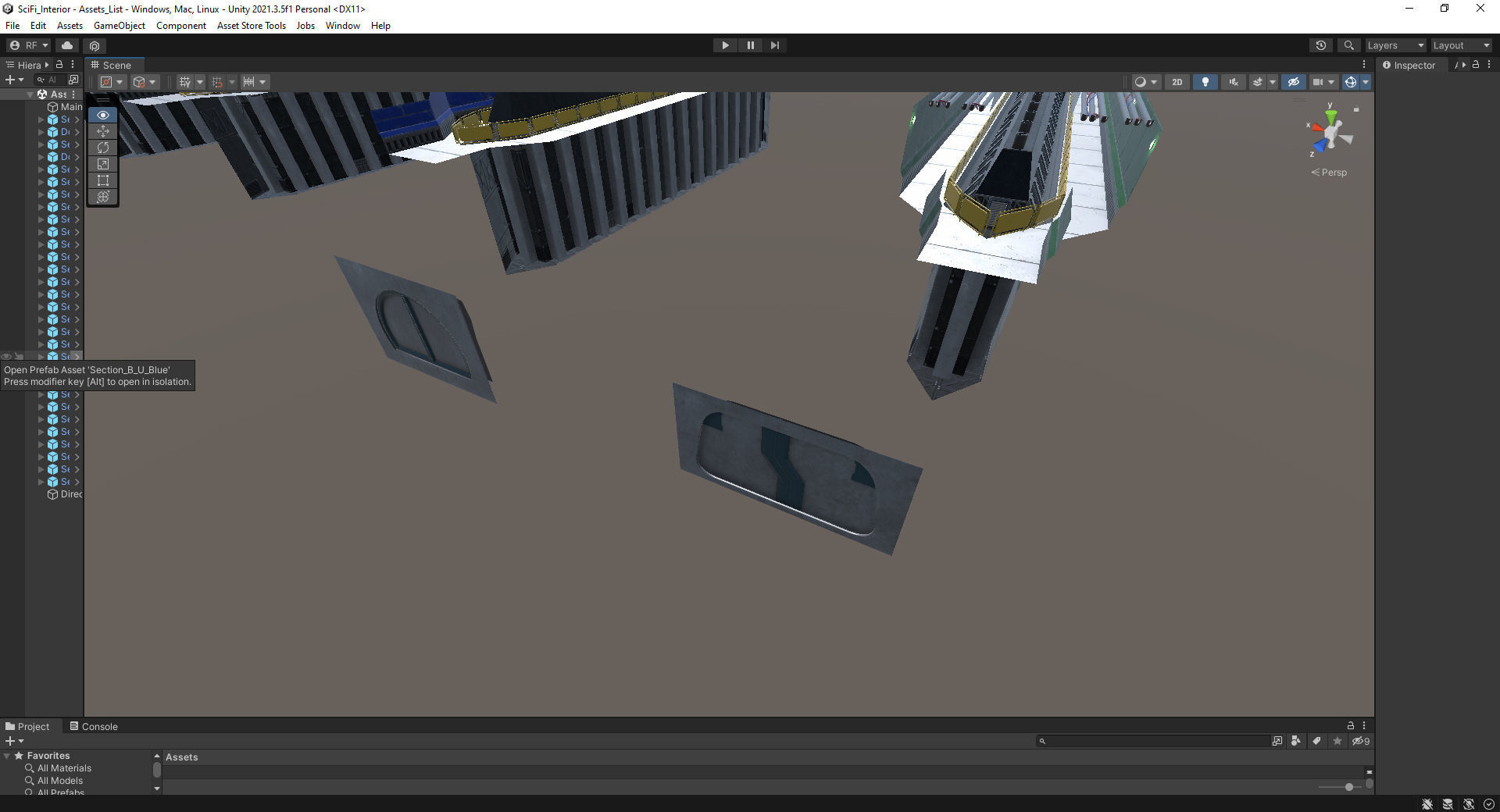 Sci-Fi Modular Halls Interior Enviroments for Unity Low-poly 3D model_8