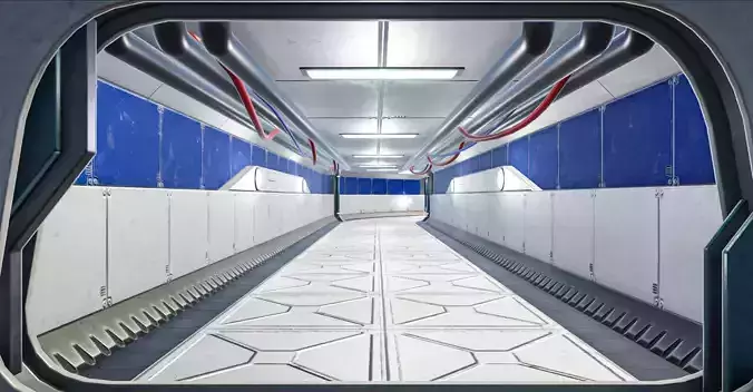 Sci-Fi Modular Halls Interior Enviroments for Unity