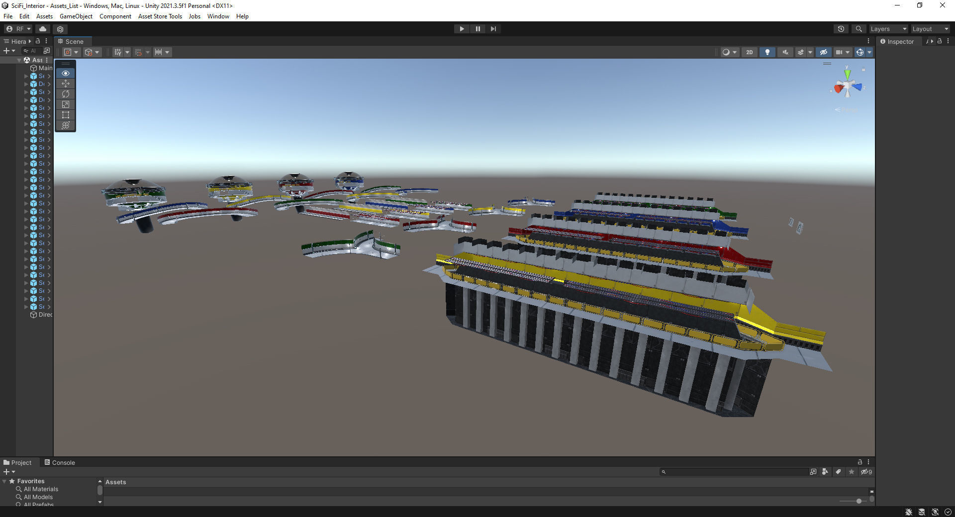 Sci-Fi Modular Halls Interior Enviroments for Unity Low-poly 3D model_6