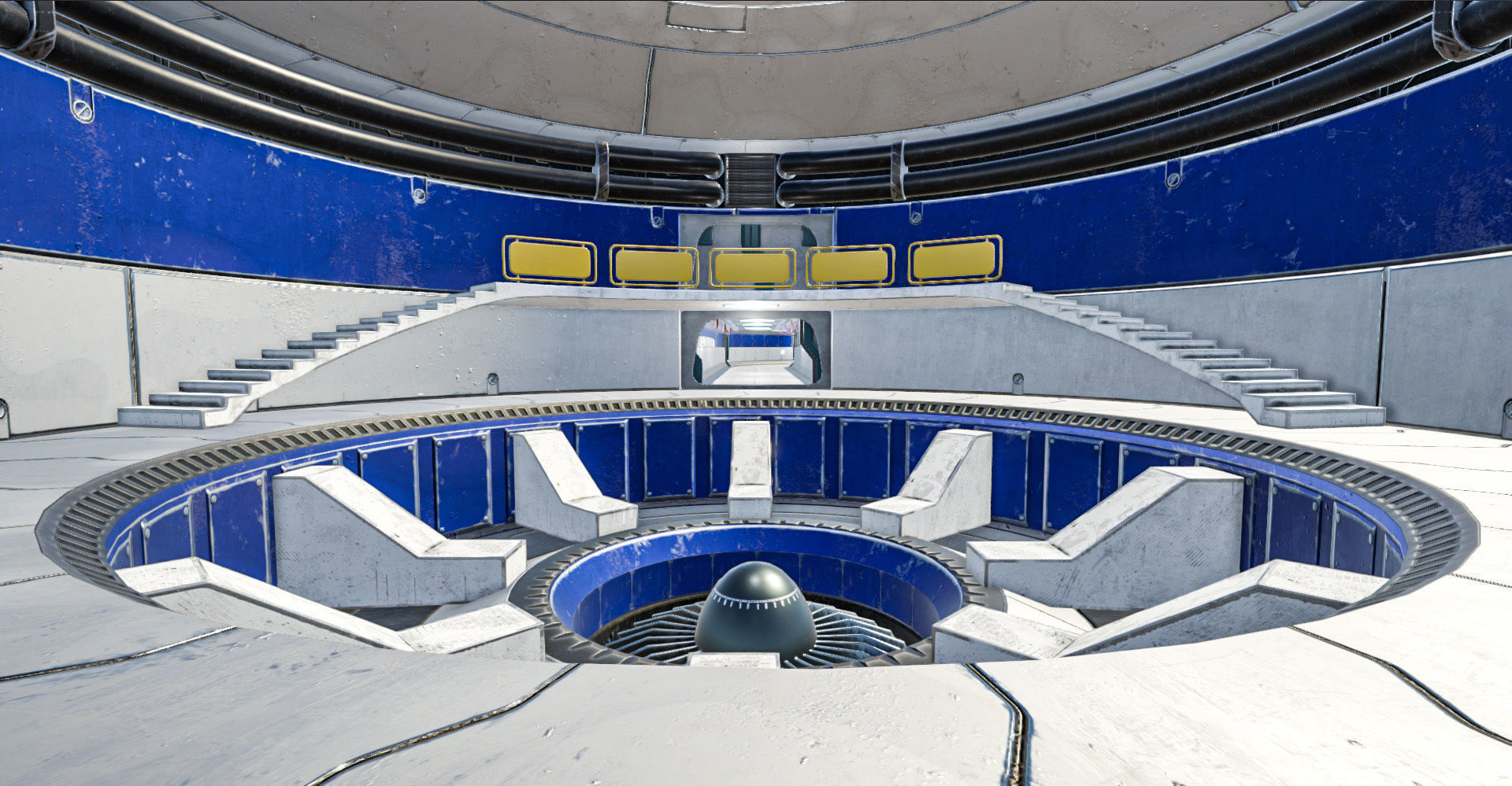 Sci-Fi Modular Halls Interior Enviroments for Unity Low-poly 3D model_4