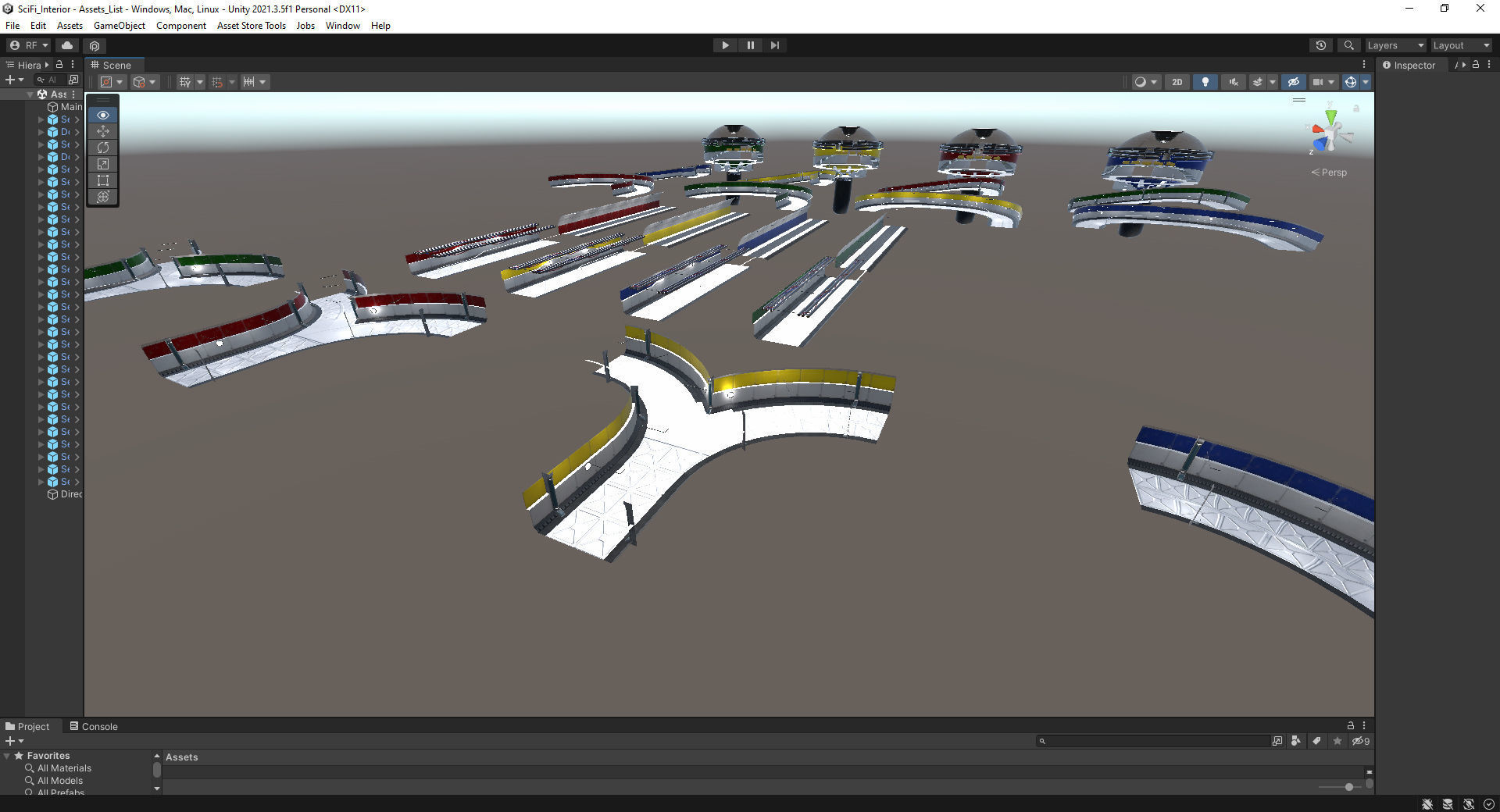 Sci-Fi Modular Halls Interior Enviroments for Unity Low-poly 3D model_9