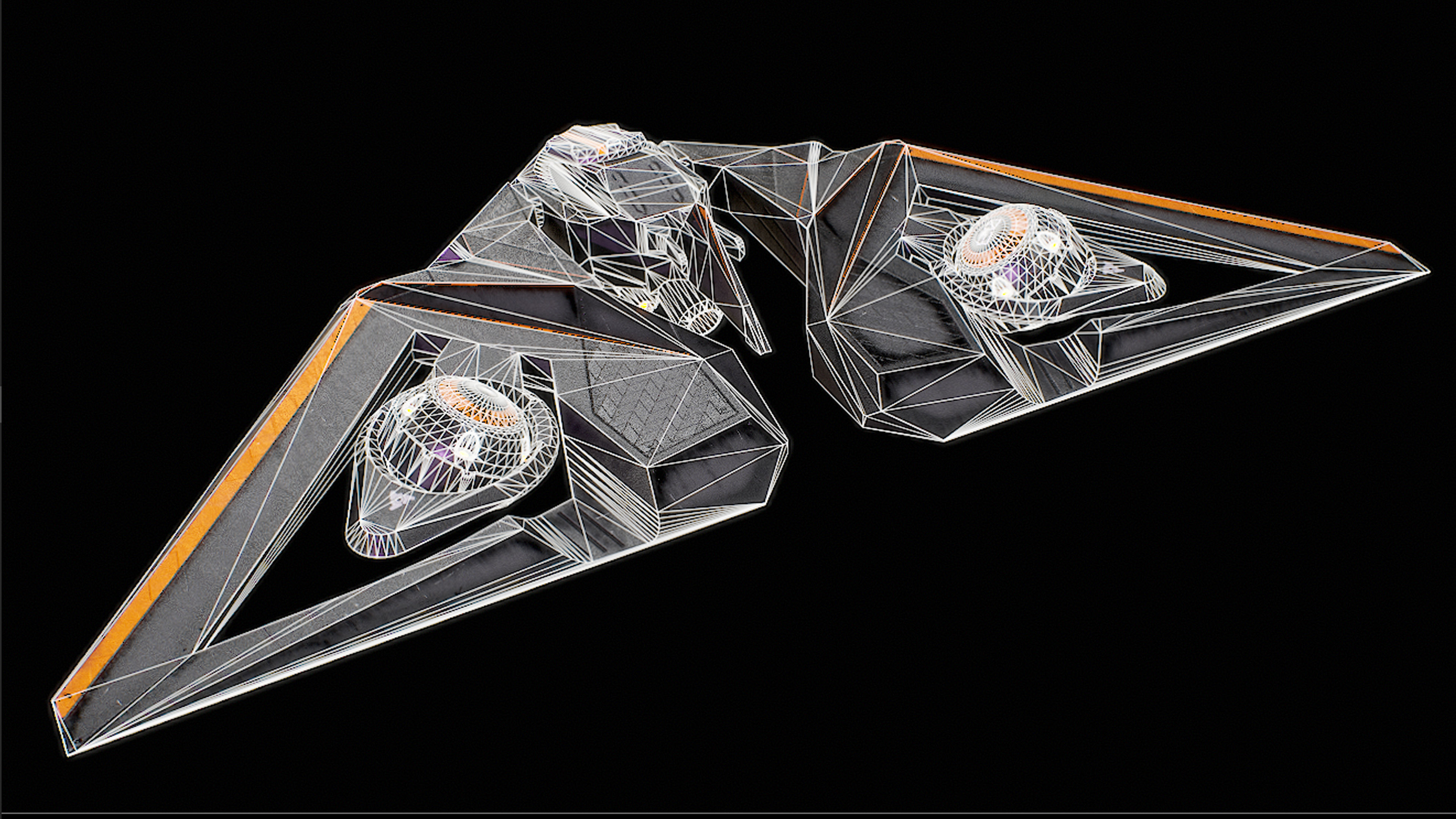 Sci-fi Bomber Drone Spyrow PBR Low-poly 3D model_16