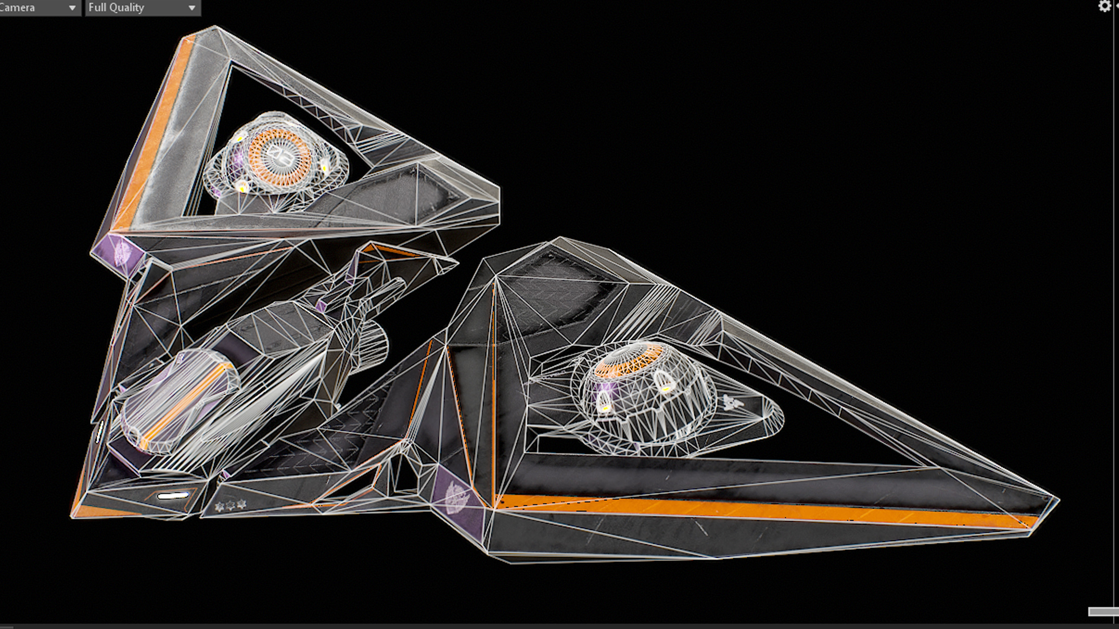 Sci-fi Bomber Drone Spyrow PBR Low-poly 3D model_15