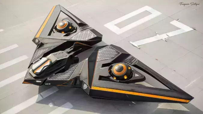 Sci-fi Bomber Drone Spyrow PBR