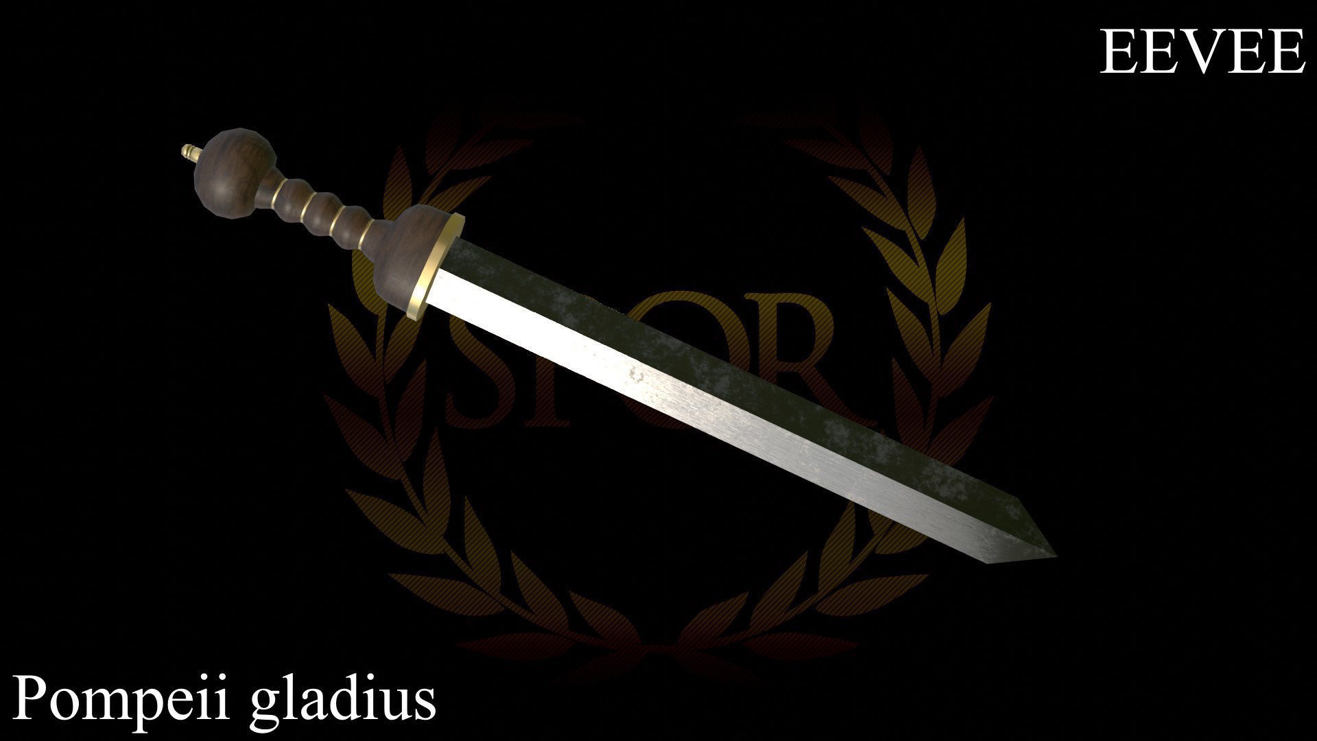 Roman Legionary Sword Gladius Low-poly 3D model_8