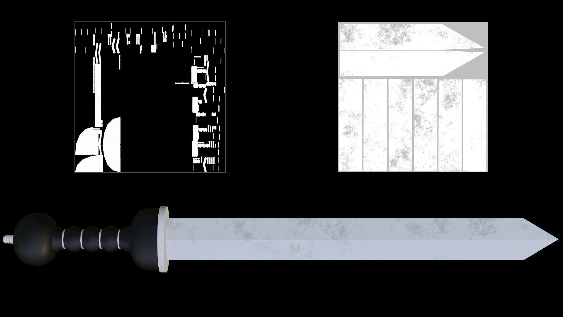 Roman Legionary Sword Gladius Low-poly 3D model_14