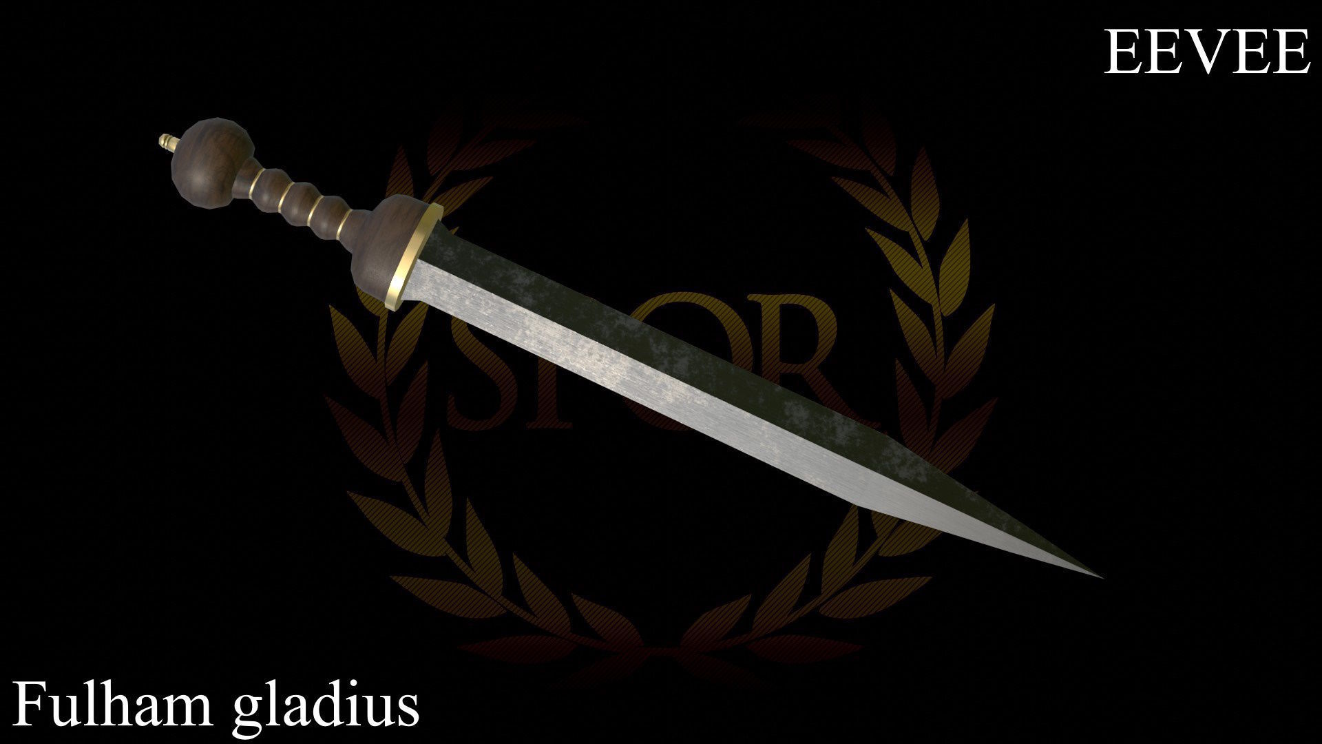 Roman Legionary Sword Gladius Low-poly 3D model_6