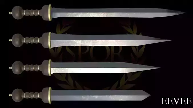 Roman Legionary Sword Gladius Low-poly 3D model