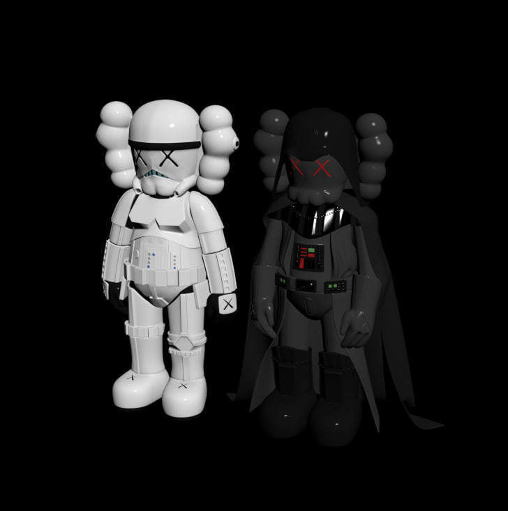 WARS Stormtrooper Darth Vader 3D model Low-poly 3D model_2