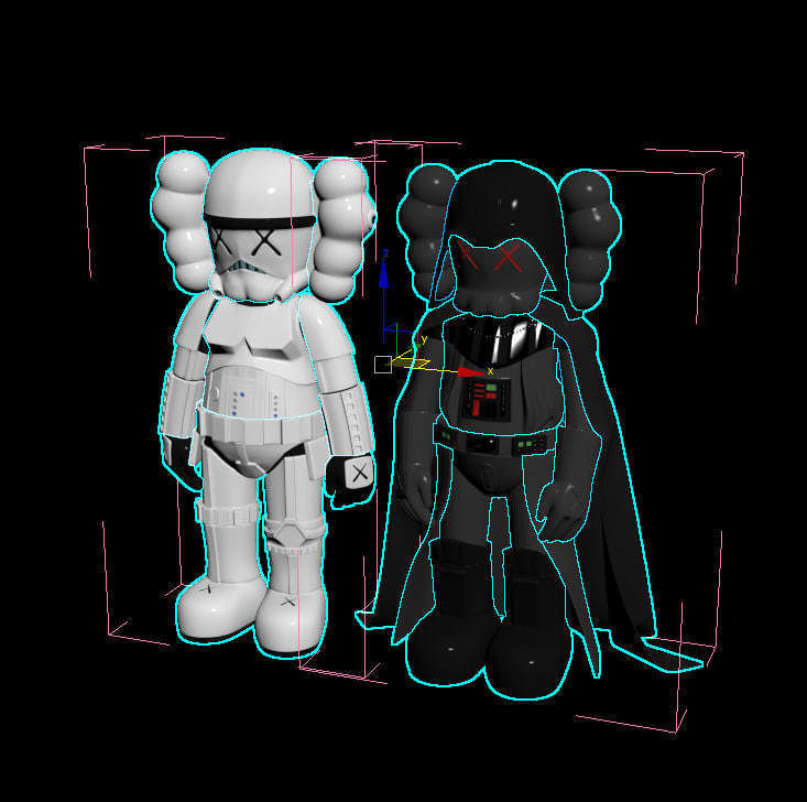 WARS Stormtrooper Darth Vader 3D model Low-poly 3D model_8