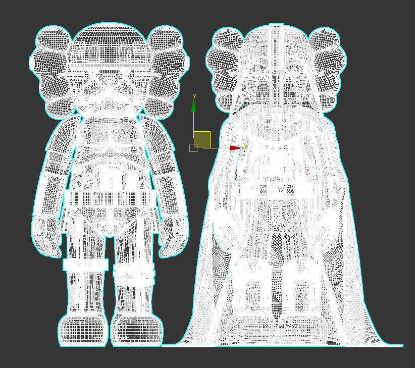 WARS Stormtrooper Darth Vader 3D model Low-poly 3D model_6