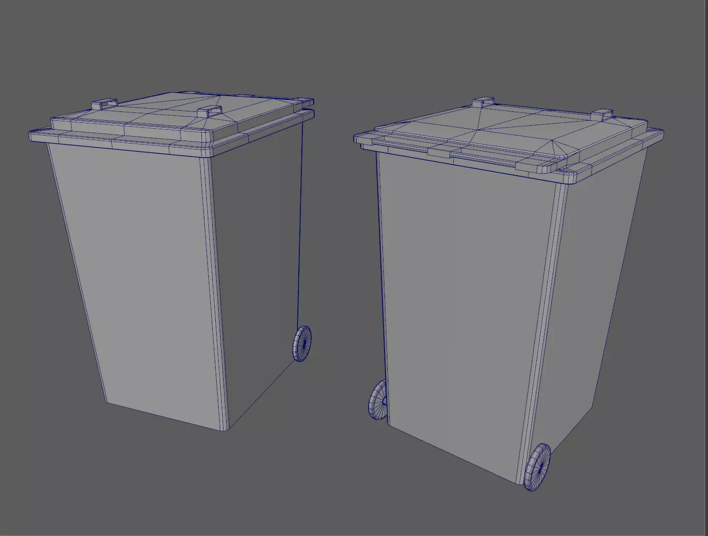 Low poly trash bin Free low-poly 3D model_0