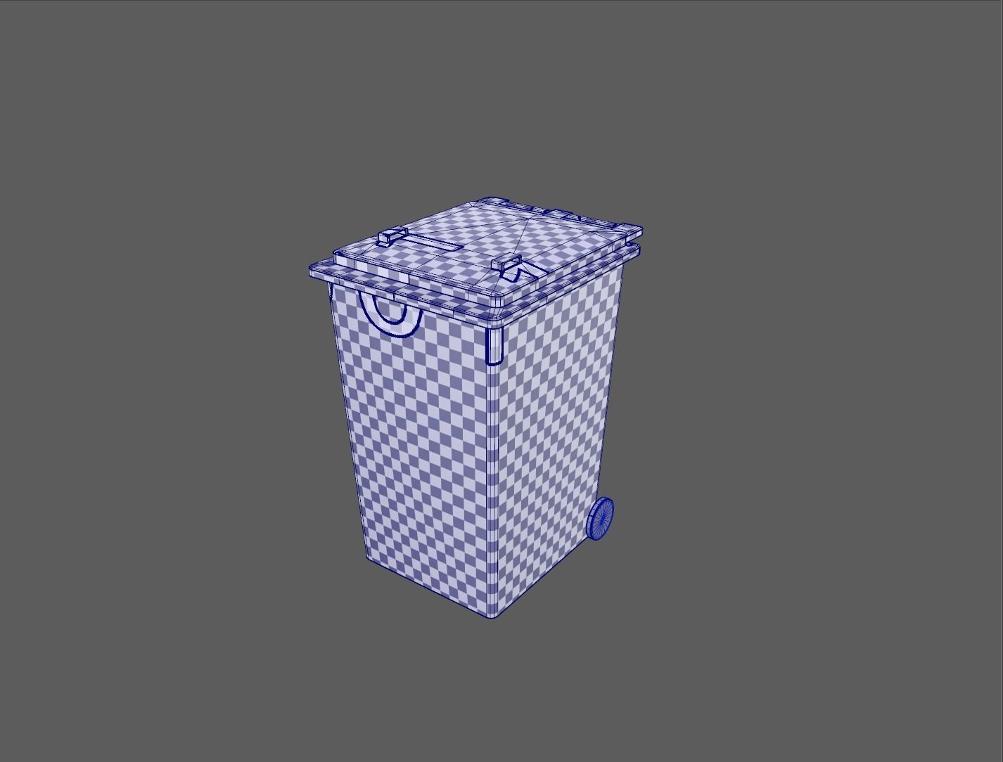 Low poly trash bin Free low-poly 3D model_1