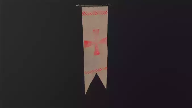 Banners 3D Model Low-poly 3D model