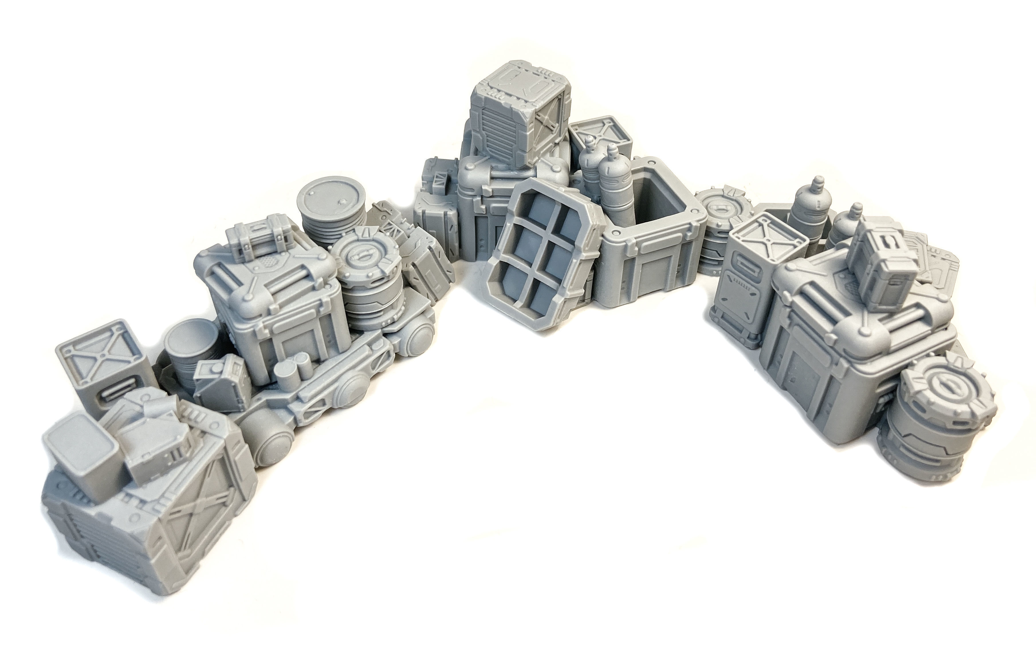 Space hangar barricades 3D print model_1