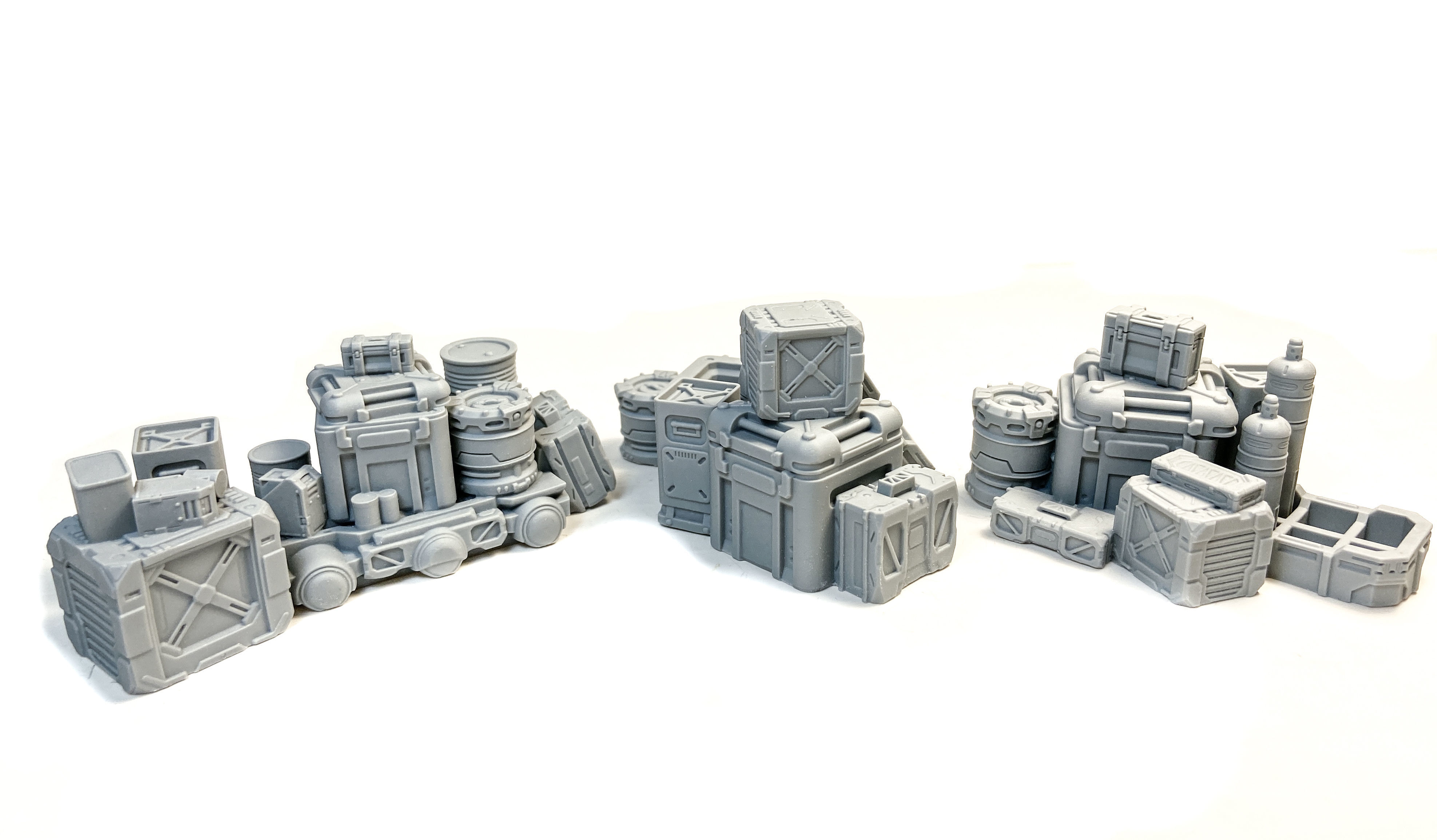 Space hangar barricades 3D print model_2