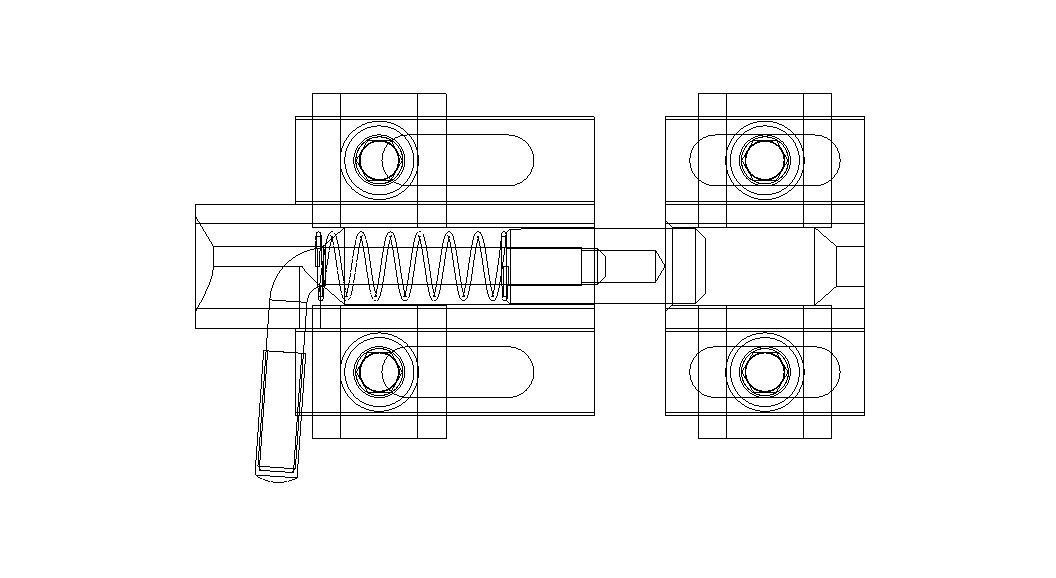 90 Degree Deadbolt - Side Latch 3D model_8