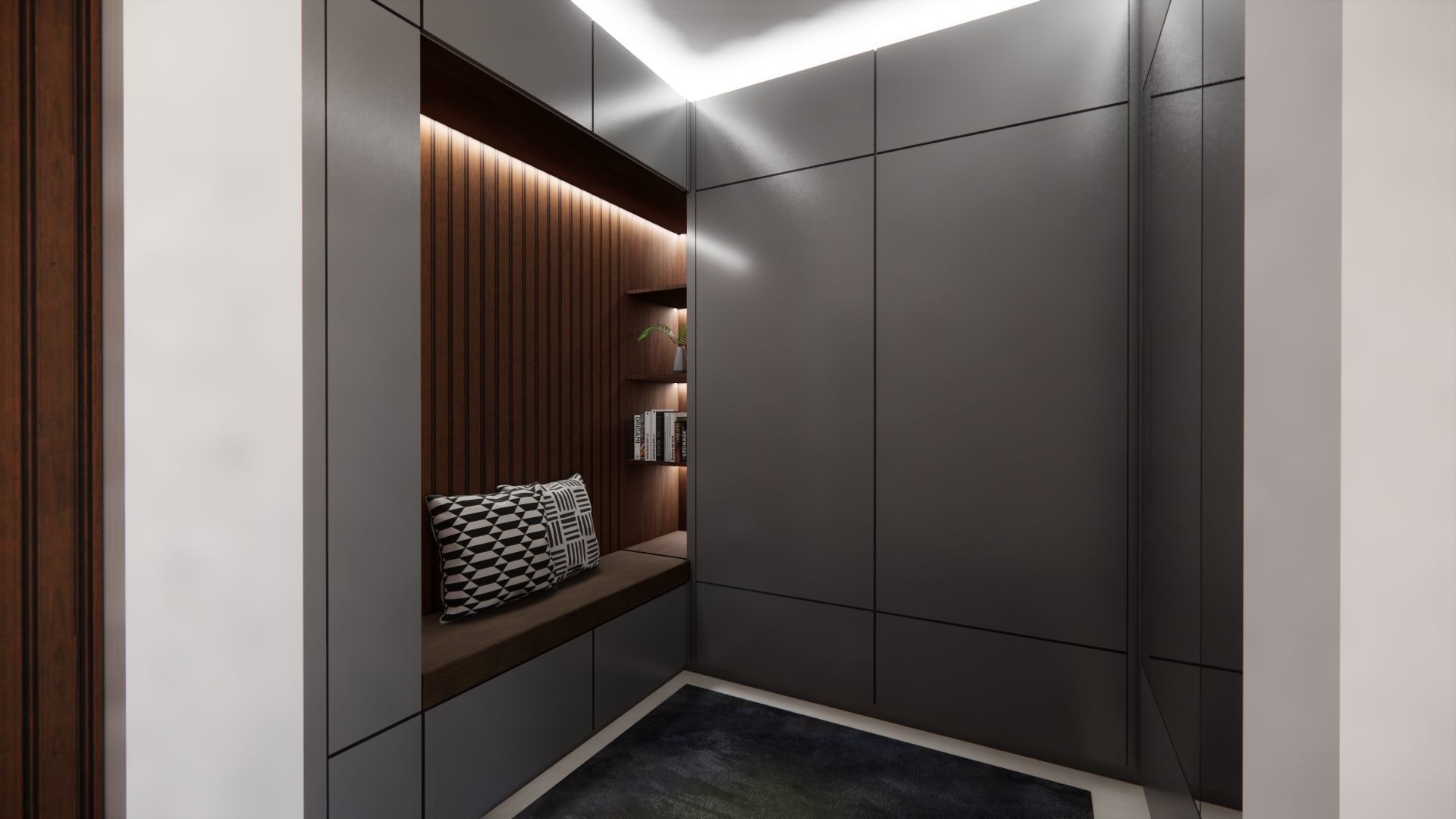 Modern One Family House 3D model_12