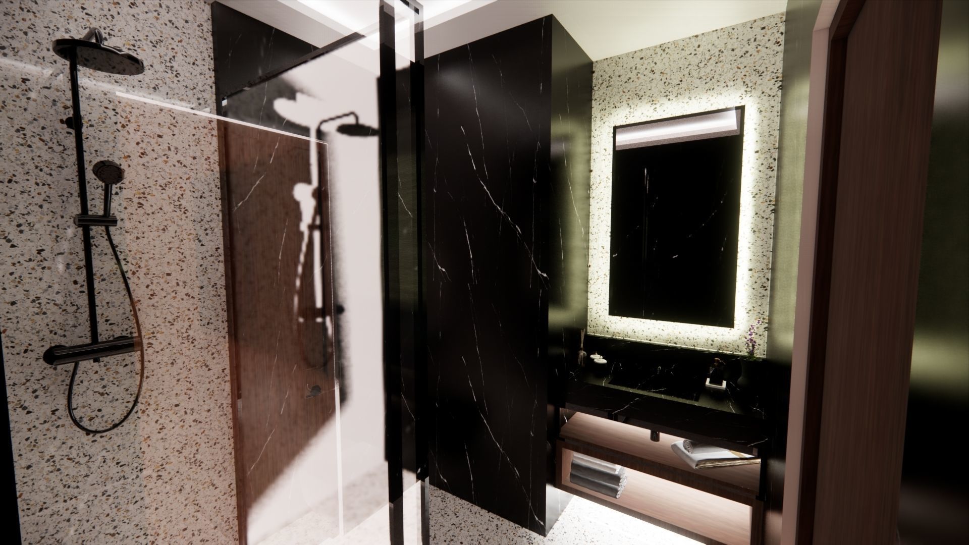 Modern One Family House 3D model_11