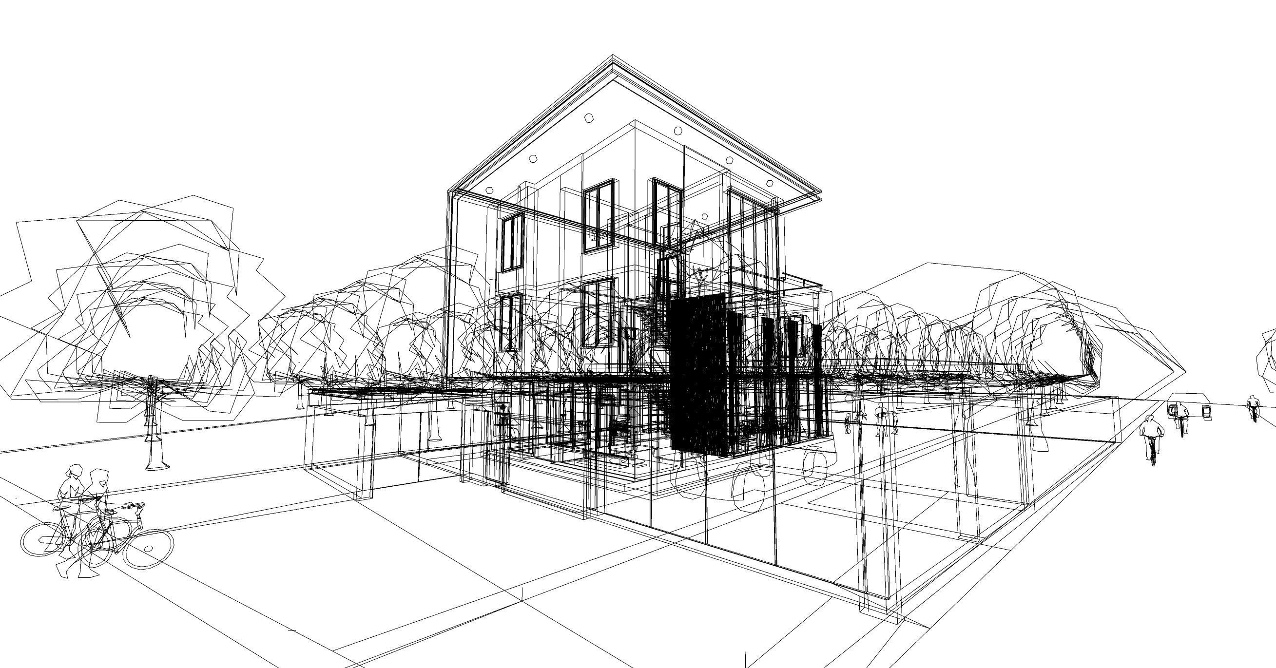 Modern One Family House 3D model_14