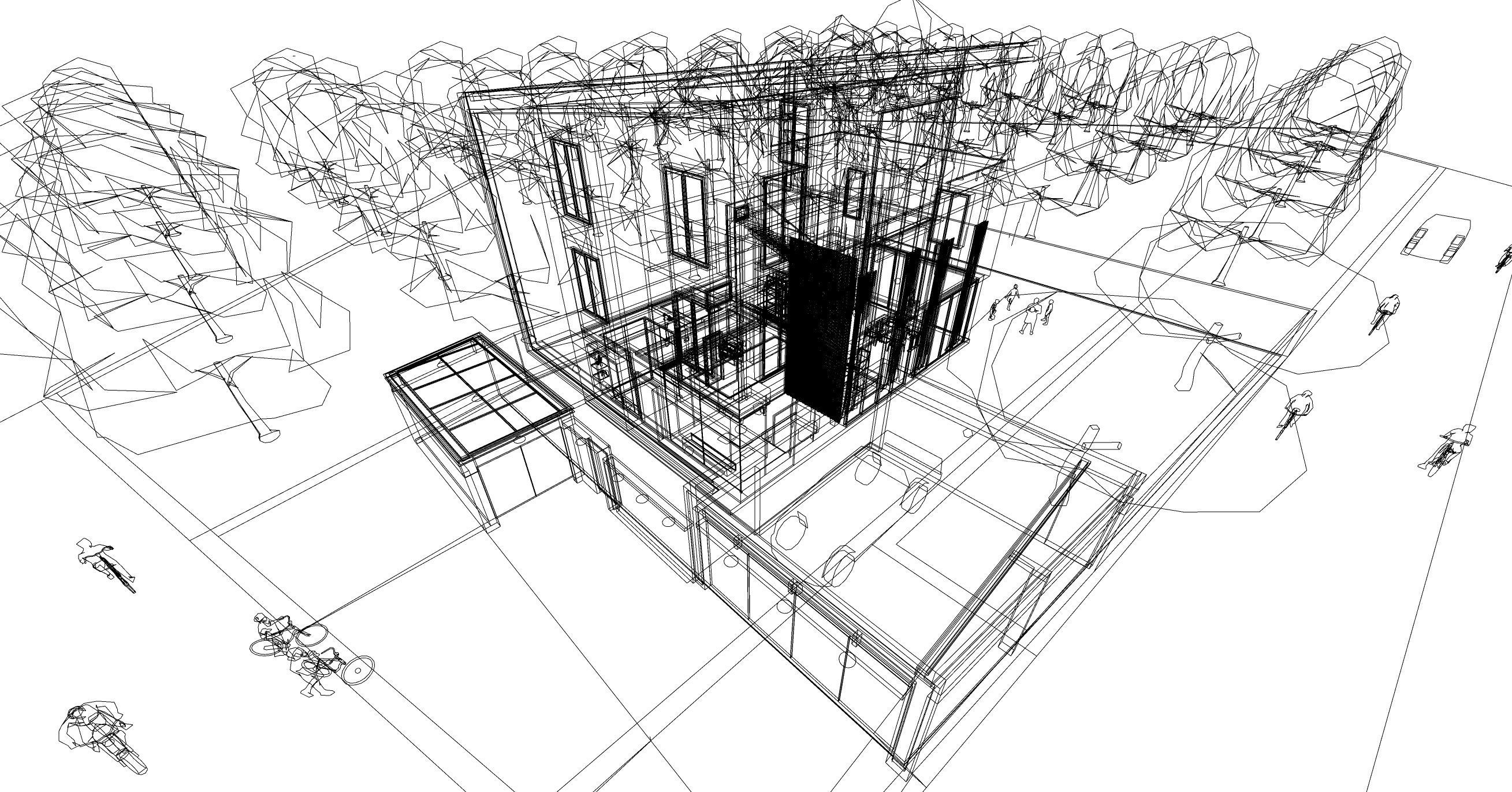 Modern One Family House 3D model_13
