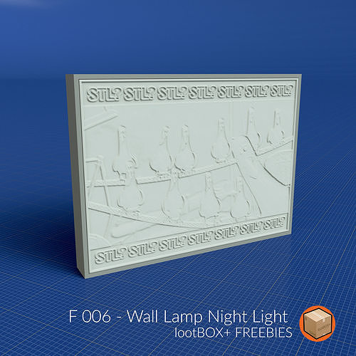 F 006 - WALL LAMP NIGHT LIGHT Free 3D print model